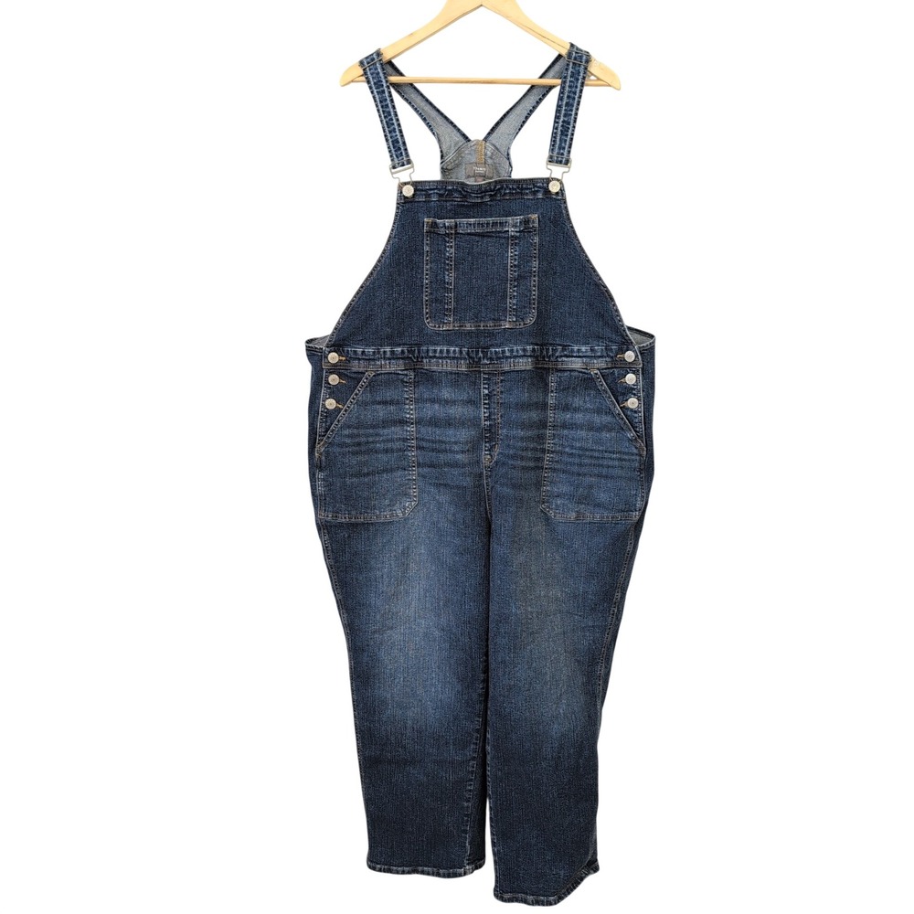 Torrid Womens Dark Wash Denim Straight Leg Overalls Plus Size 20S Dungarees